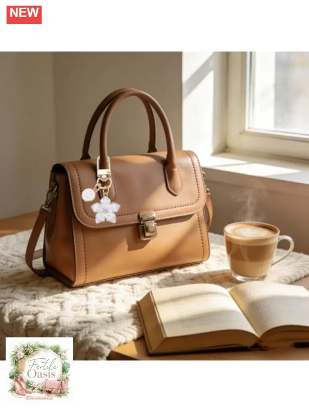 Alloy Flower Initial Letter Keychain Charm for Bags Keys Decorative